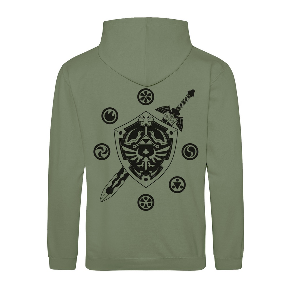 Nintendo The Legend Of Zelda - Logo And Shield Kapuzenpullover/hoodie - Grün